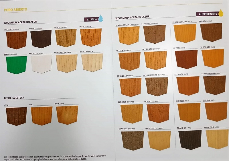 Eksperta Baleares.Carta de Color woodmark madera barniz y lasures